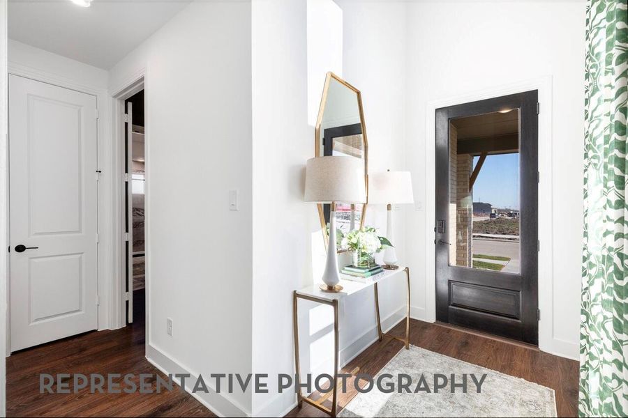 An entryway provides a welcoming first impression, setting the tone for the home with style and warmth