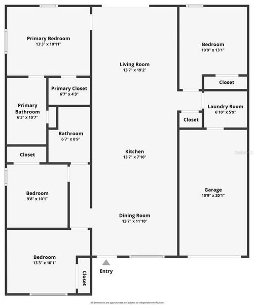 2D floor plan layout of this home in , Lehigh Acres, FL (Image 3).