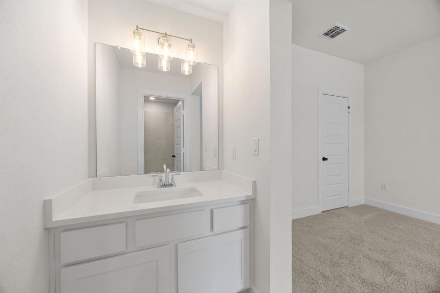 Furnished interior view inside a new home in Provence - 60', Austin (Image 19). Furnished interior view inside a new home in Provence - 60', Austin (Image 19).