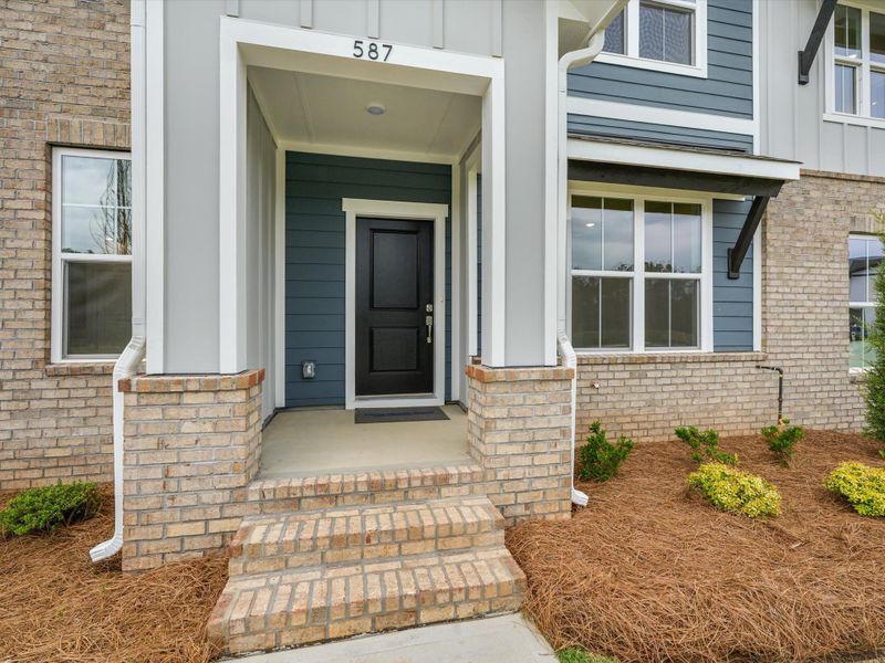 Exterior details and patio area of a home in Hardy Pond Townhomes, Rock Hill (Image 4). Exterior details and patio area of a home in Hardy Pond Townhomes, Rock Hill (Image 4).
