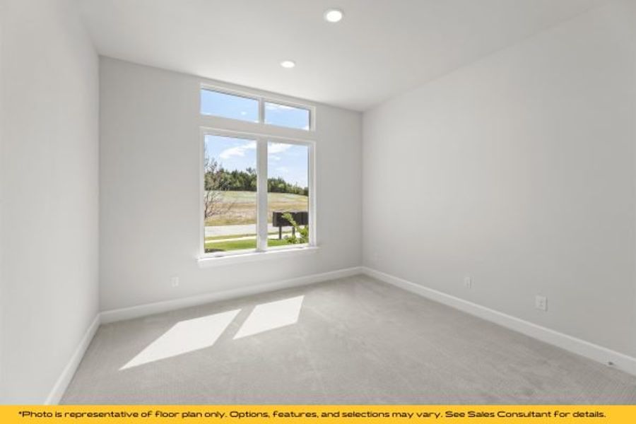 Representative unfurnished interior of a home built from the The Barbados by Stonefield Homes in The Highlands, Rockwall (Image 22).