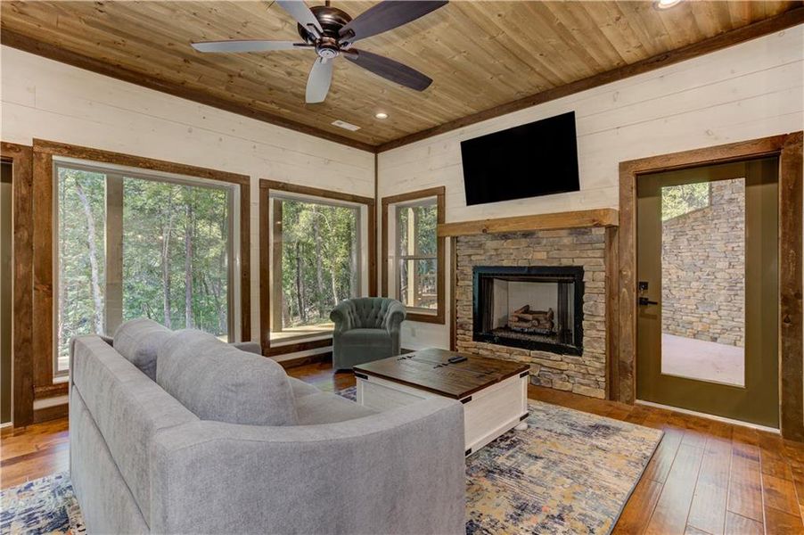 Furnished interior view inside a new home in , Cherry Log (Image 3). Furnished interior view inside a new home in , Cherry Log (Image 3).