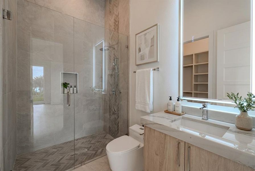 Furnished interior view inside a new home in , Dallas (Image 18).