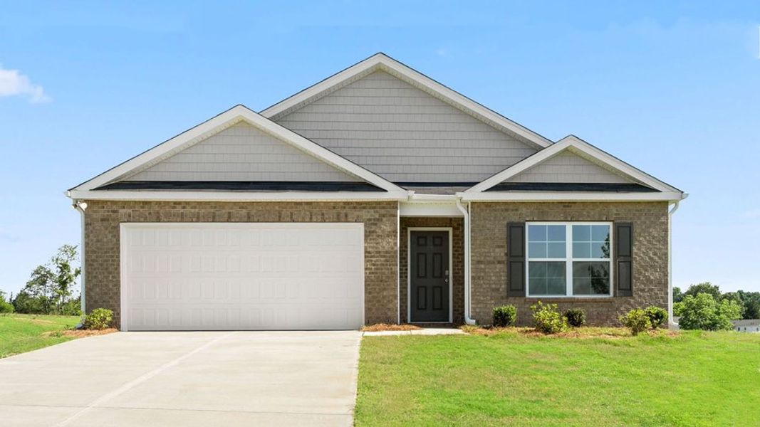 Representative exterior photo of a completed home built from the CALI by D.R. Horton in Hudson Glen, Mocksville, NC (Image 21).