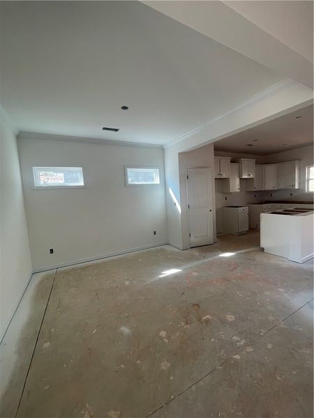 This newly constructed kitchen offers a canvas for This newly constructed kitchen offers a canvas for