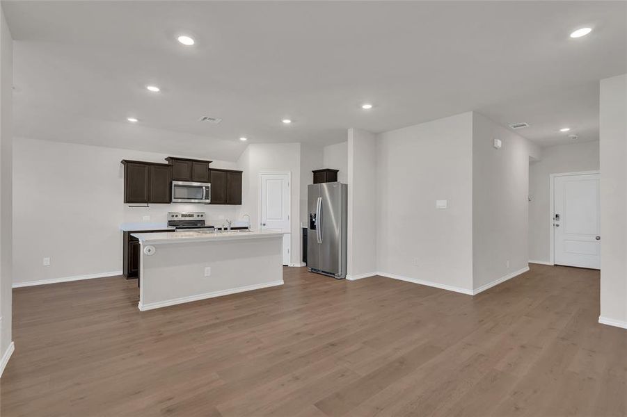 Furnished interior view inside a new home in Enclave at Pecan Creek, Krugerville (Image 7). Furnished interior view inside a new home in Enclave at Pecan Creek, Krugerville (Image 7).
