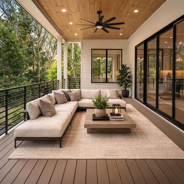 Exterior details and patio area of a home in , Atlanta (Image 4).