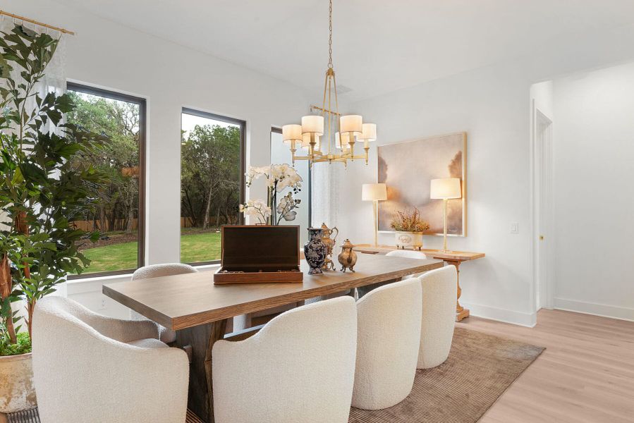 Furnished interior view inside a new home in Enchanted Bluff, Garden Ridge (Image 19).