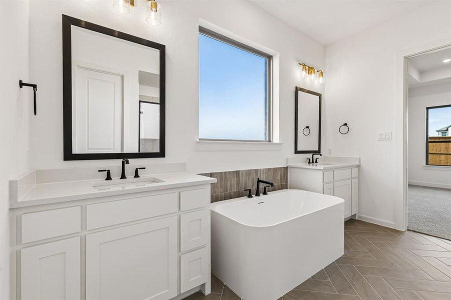 An owner's bath designed with two in mind!