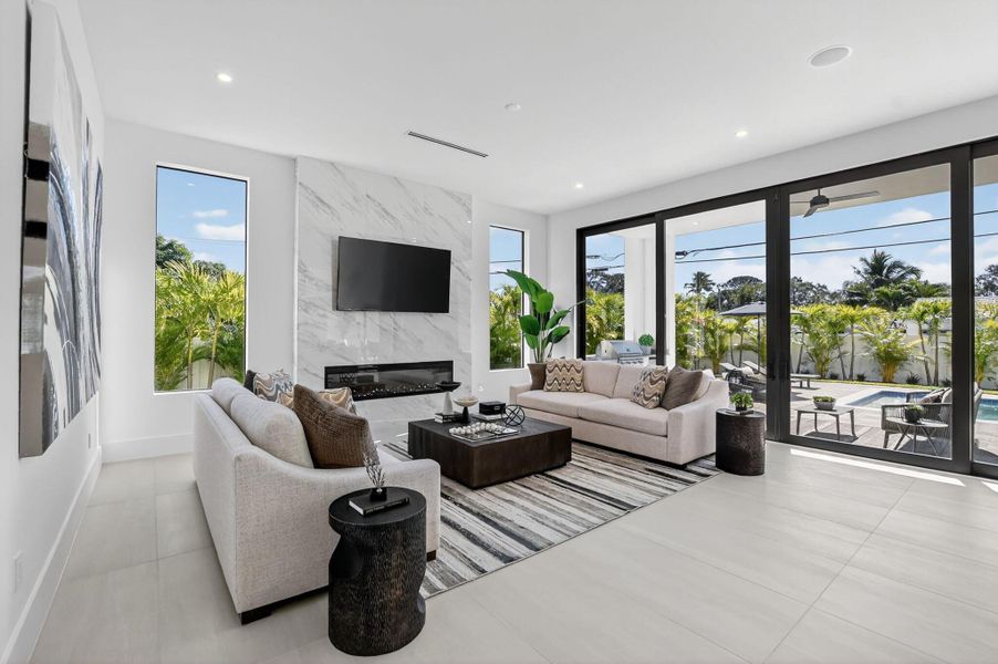 Furnished interior view inside a new home in , Boca Raton (Image 10).