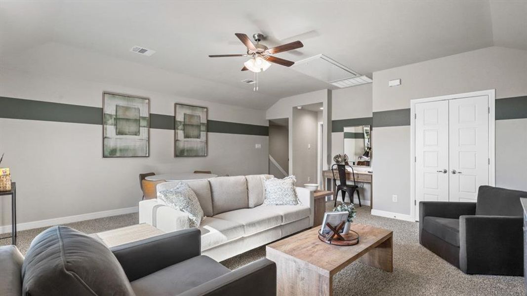 Furnished interior view inside a new home in Treeline, Justin (Image 26).