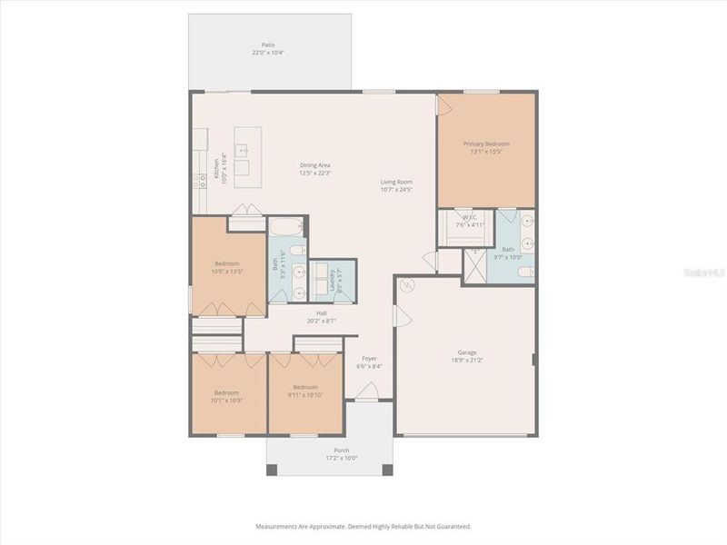 2D floor plan layout of this home in Royal Highlands, Brooksville, FL (Image 5).