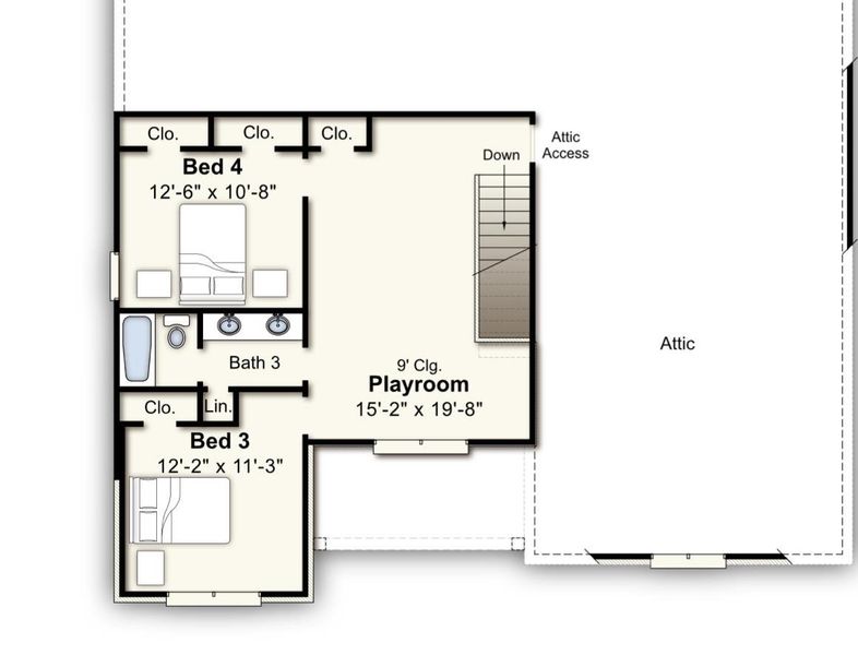 View of room layout