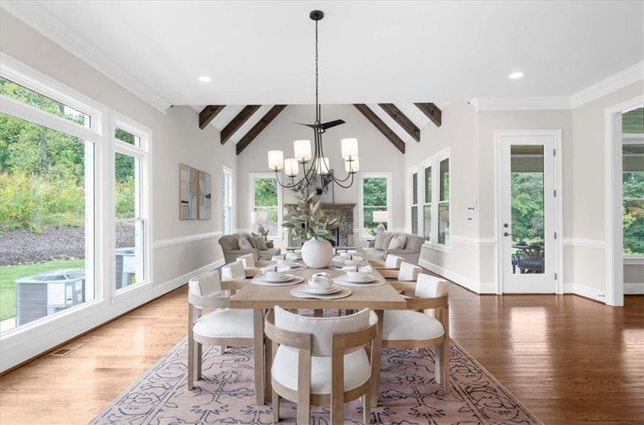 Furnished interior view inside a new home in , Canton (Image 54).