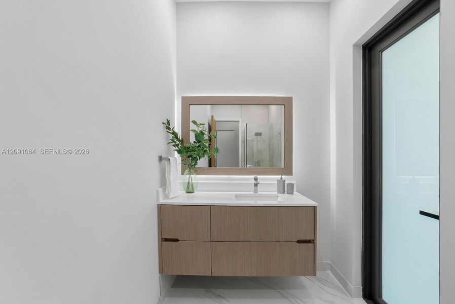 Furnished interior view inside a new home in , Miami (Image 9).