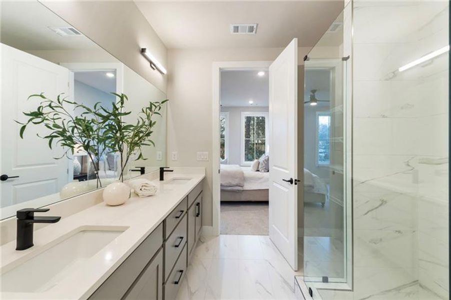 Furnished interior view inside a new home in , Atlanta (Image 29). Furnished interior view inside a new home in , Atlanta (Image 29).