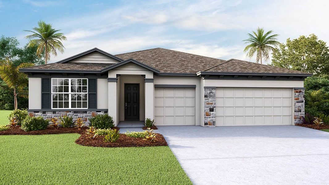 Front exterior of a new home in Waterford, Brooksville, FL, highlighting curb appeal (Image 1). Front exterior of a new home in Waterford, Brooksville, FL, highlighting curb appeal (Image 1).