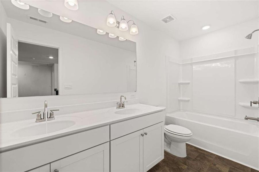Furnished interior view inside a new home in Water Oak Estates, Lawrenceville (Image 14). Furnished interior view inside a new home in Water Oak Estates, Lawrenceville (Image 14).