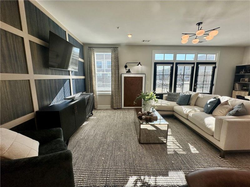 Furnished interior view inside a new home in Market Square at Sawnee Village, Cumming (Image 11).