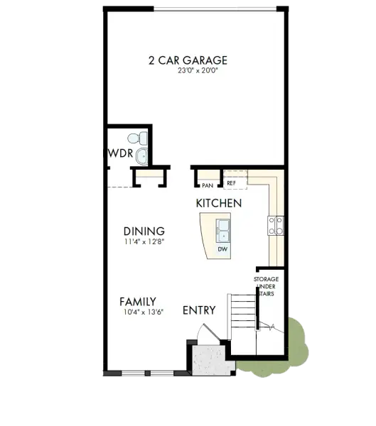 2D floor plan layout of this home in Persimmon Place - Townhomes, Wesley Chapel, FL (Image 2). 2D floor plan layout of this home in Persimmon Place - Townhomes, Wesley Chapel, FL (Image 2).