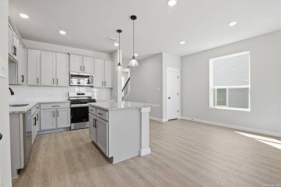 Furnished interior view inside a new home in Fairway Crossing, Converse (Image 6).