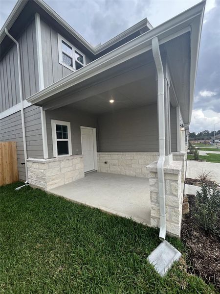 Exterior details and patio area of a home in Decker Farms, Magnolia (Image 3).