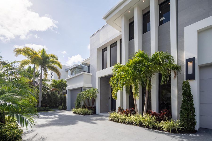 Front exterior of a new home in , Boca Raton, FL, highlighting curb appeal (Image 22). Front exterior of a new home in , Boca Raton, FL, highlighting curb appeal (Image 22).