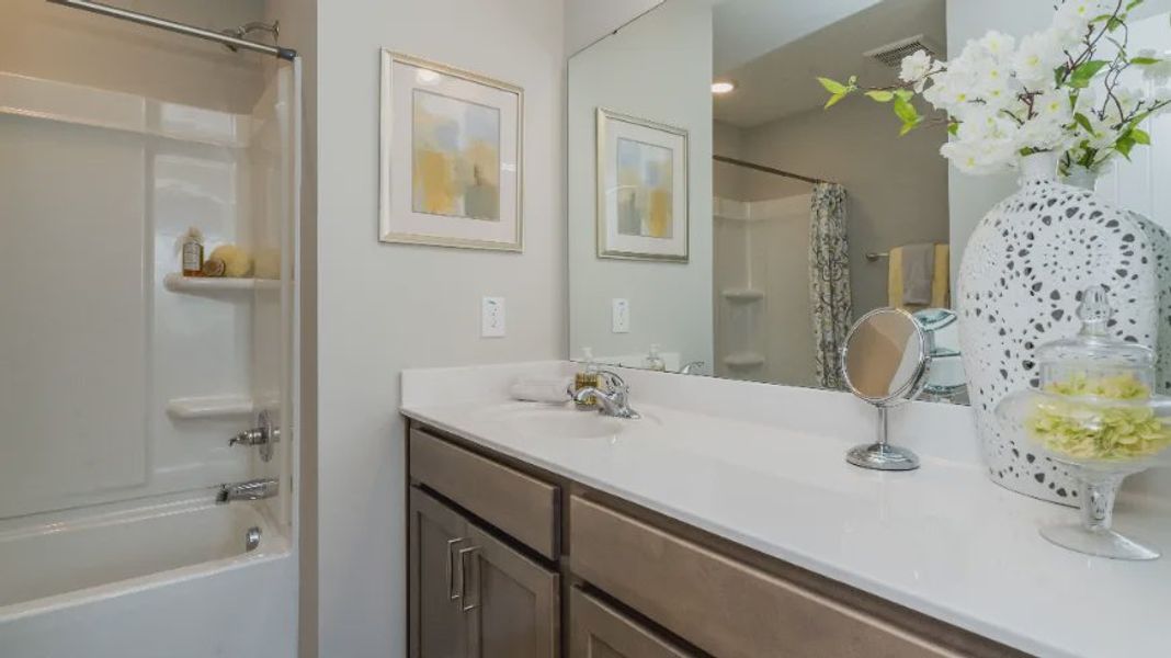Furnished interior view inside a new home in Battle Bridge, Raleigh (Image 21).
