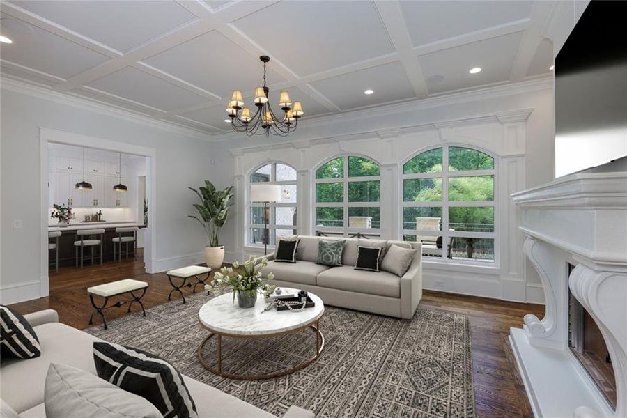 Furnished interior view inside a new home in , Roswell (Image 6).