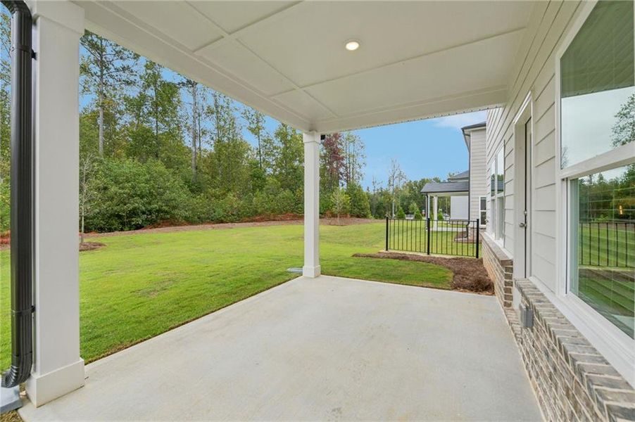 Exterior details and patio area of a home in Preserve at Mountain Creek, Pendergrass (Image 24). Exterior details and patio area of a home in Preserve at Mountain Creek, Pendergrass (Image 24).