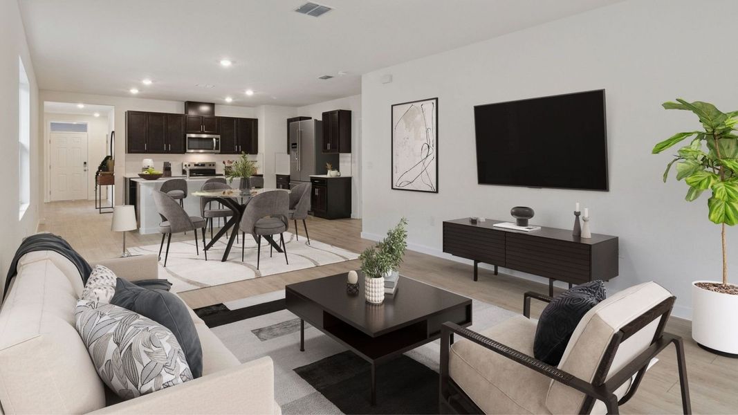 Representative furnished interior of a home built from the Jemison by D.R. Horton in Kindred, Kissimmee (Image 8). Representative furnished interior of a home built from the Jemison by D.R. Horton in Kindred, Kissimmee (Image 8).