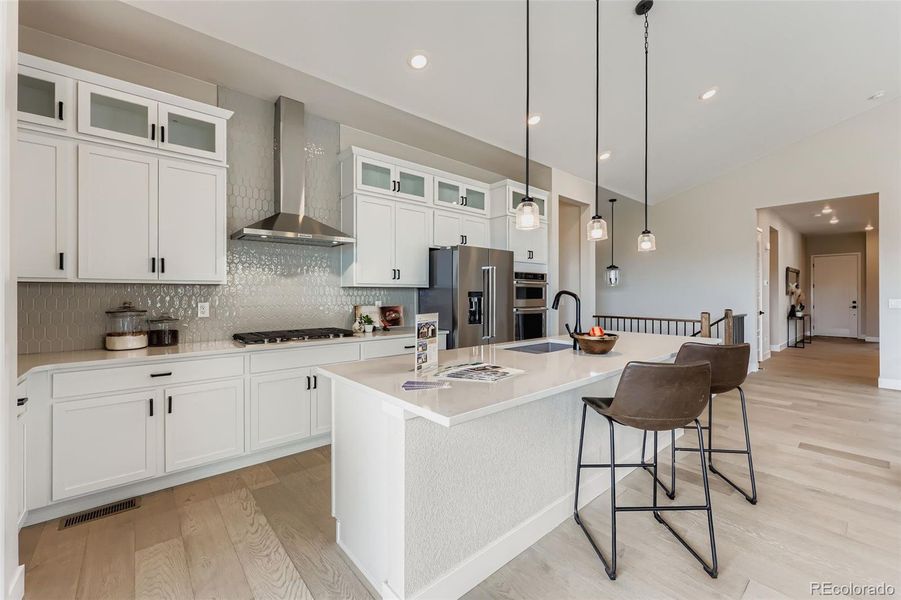 Furnished interior view inside a new home in Hillside at Castle Rock, Castle Rock (Image 14). Furnished interior view inside a new home in Hillside at Castle Rock, Castle Rock (Image 14).