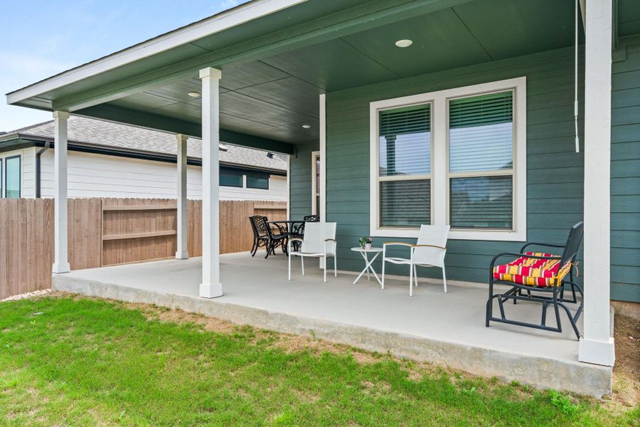 The extended covered patio is a fabulous place to relax and entertain. The extended covered patio is a fabulous place to relax and entertain.