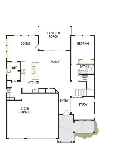 2D floor plan layout of this home in Settingdown Farms, Cumming, GA (Image 4).