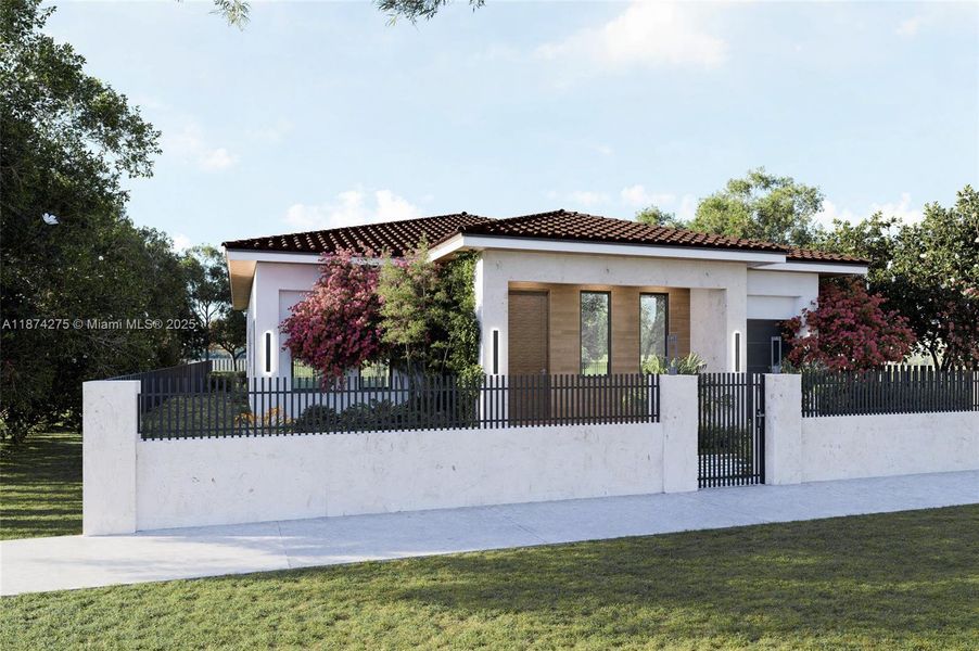 Front exterior of a new home in , Miami, FL, highlighting curb appeal (Image 1).