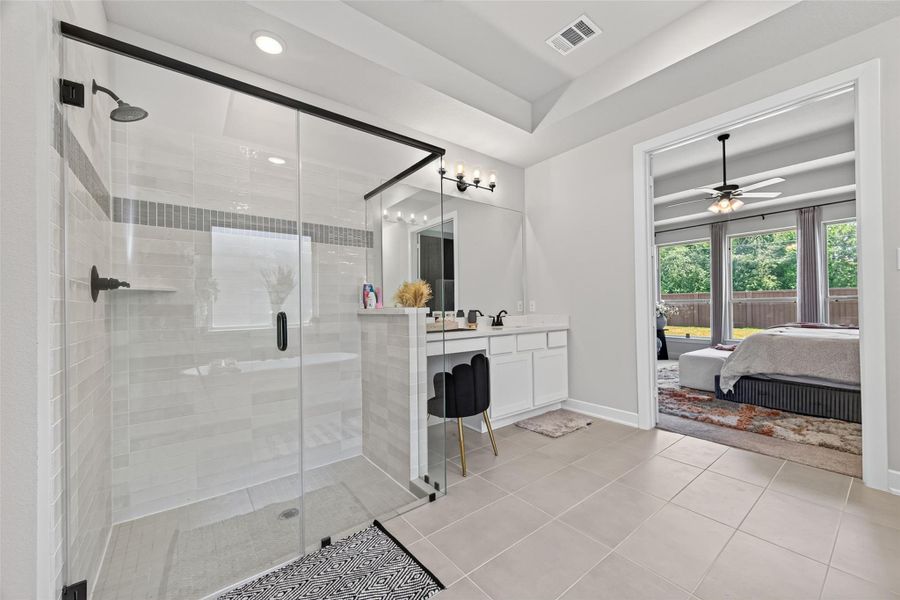 Furnished interior view inside a new home in The Trails, New Caney (Image 32). Furnished interior view inside a new home in The Trails, New Caney (Image 32).