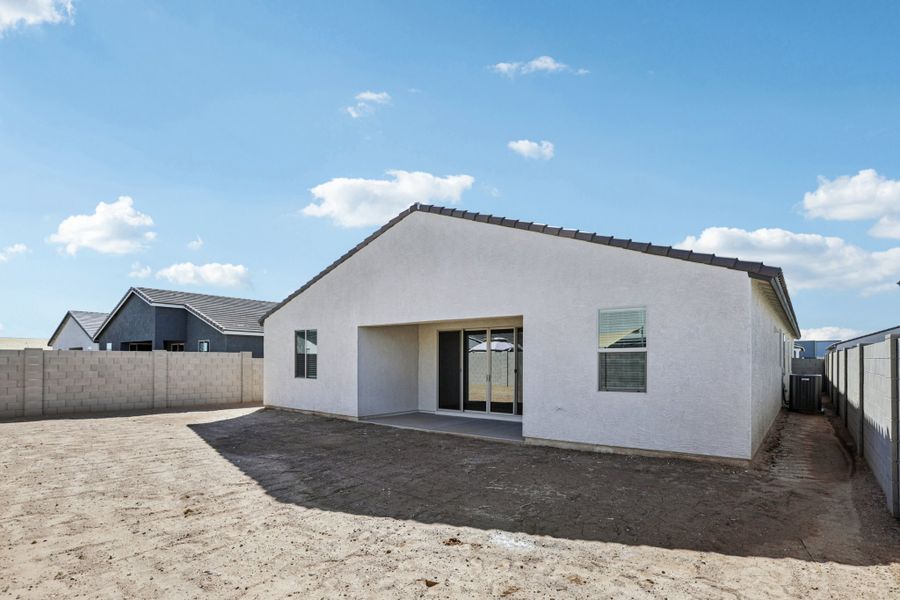 Back exterior - Sanctuary at Stonebridge Model Home. Finishes and options may vary by community Back exterior - Sanctuary at Stonebridge Model Home. Finishes and options may vary by community