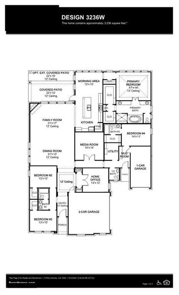 2D floor plan layout of this home in Lakewood Village 70'/90', Lakewood Village, TX (Image 3). 2D floor plan layout of this home in Lakewood Village 70'/90', Lakewood Village, TX (Image 3).