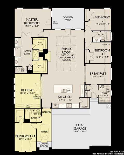 2D floor plan layout of this home in The Heritage at Saddlebrook Ranch 70's, Schertz, TX (Image 2). 2D floor plan layout of this home in The Heritage at Saddlebrook Ranch 70's, Schertz, TX (Image 2).