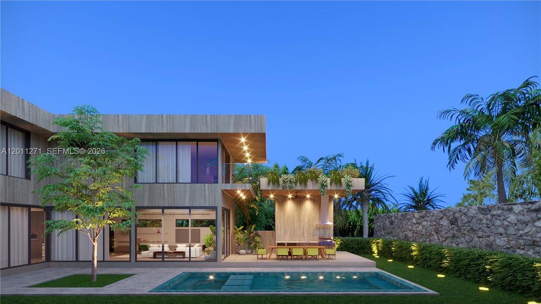 Exterior details and patio area of a home in , Miami (Image 32).