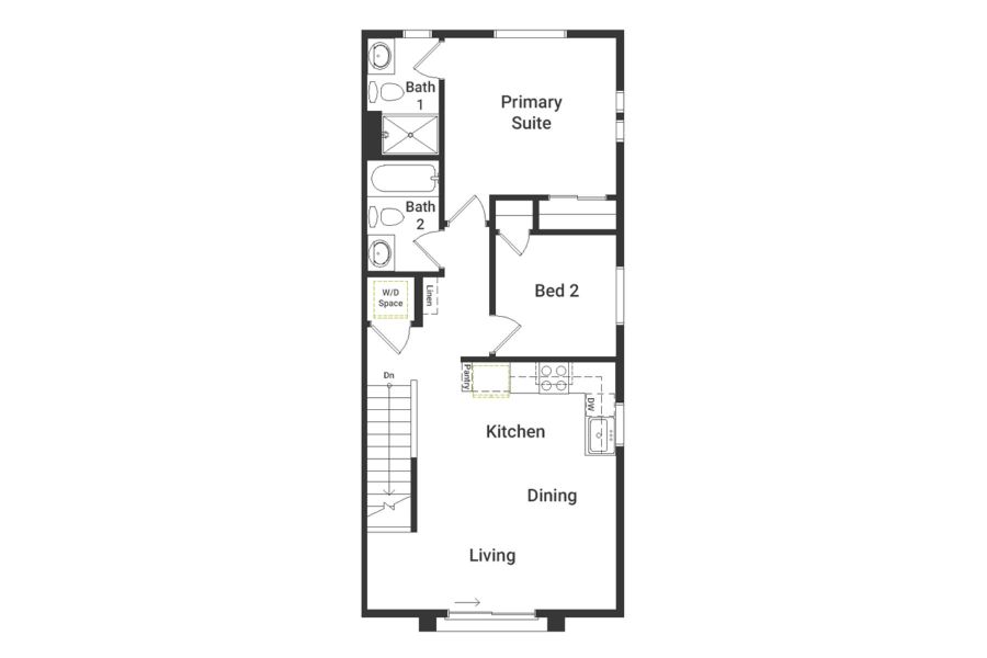 2D floor plan layout of this home in Banning Lewis Ranch - New Homes Colorado Springs, Colorado Springs, CO (Image 2). 2D floor plan layout of this home in Banning Lewis Ranch - New Homes Colorado Springs, Colorado Springs, CO (Image 2).