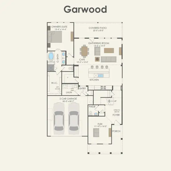 2D floor plan layout for the Garwood by Pulte Homes in Spring Branch Preserve, Montgomery, TX (Image 4). 2D floor plan layout for the Garwood by Pulte Homes in Spring Branch Preserve, Montgomery, TX (Image 4).