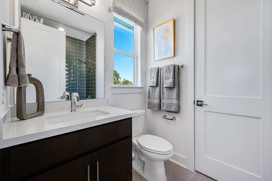 Representative furnished interior of a home built from the Catalina by Taylor Morrison in Travisso Florence Collection, Leander (Image 32).