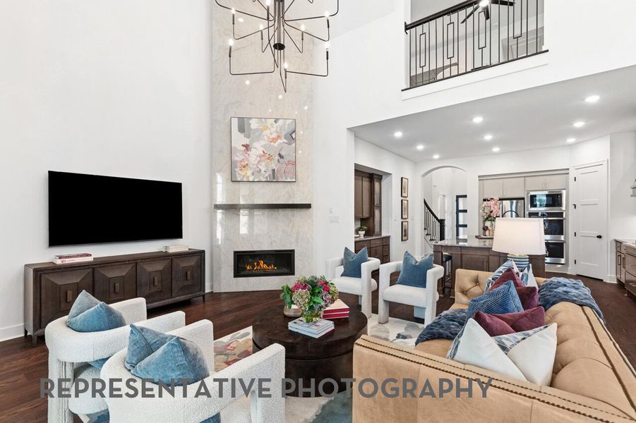 Furnished interior view inside a new home in Parten: 75ft. lots, Austin (Image 4).
