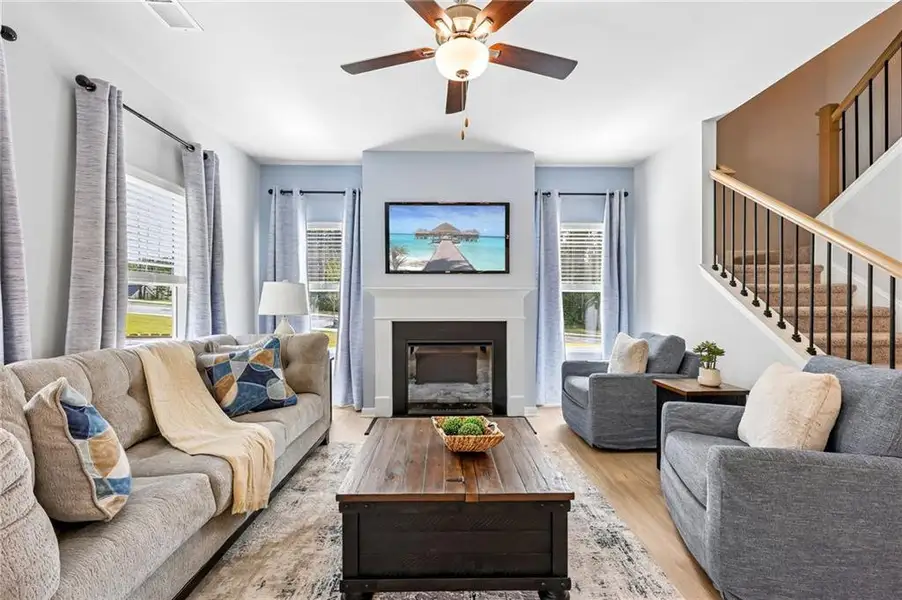 Furnished interior view inside a new home in The Hills at Cedar Creek, Winder (Image 22).