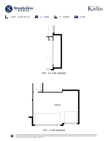 2D floor plan layout for the Kirlin by Stonehollow Homes in Meadow Vista, Anna, TX (Image 20).