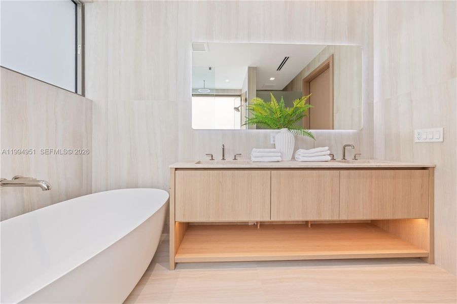 Furnished interior view inside a new home in , Miami (Image 16).