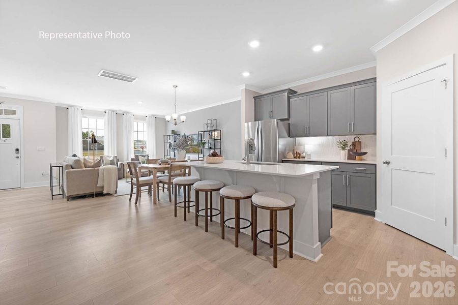 Furnished interior view inside a new home in Sanctuary at Southgate, Indian Trail (Image 8).