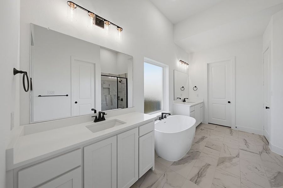 Furnished interior view inside a new home in Custer Ridge Estates, Allen (Image 13).