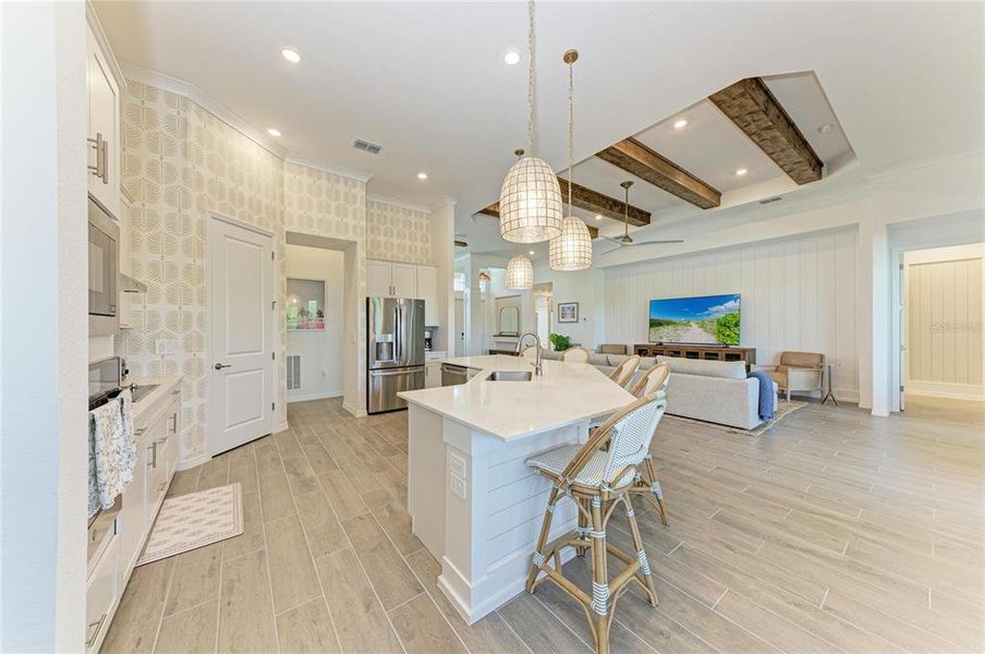 Furnished interior view inside a new home in , Venice (Image 37).